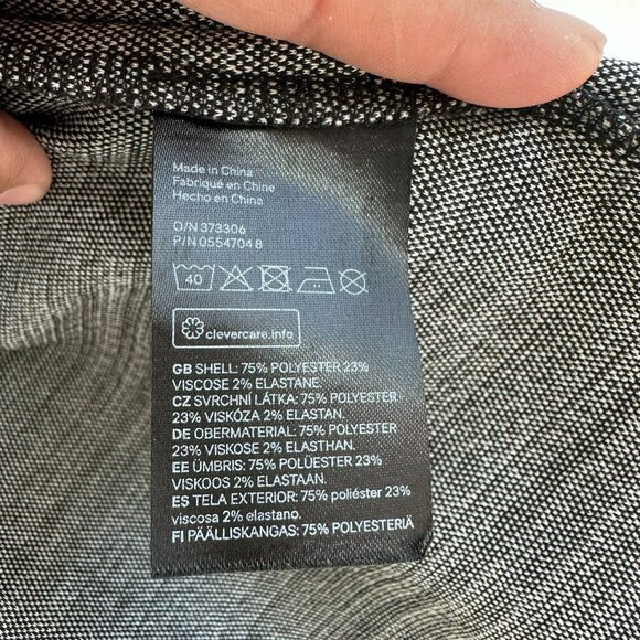 Divided Black and White Plaid Blazer Size XSmall Pockets 28 Inch Open Front - Picture 3 of 7